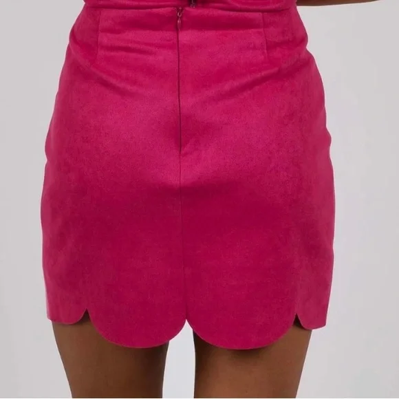 Colorblock Pink & Orange Mini Skirt - Picture 2 of 7